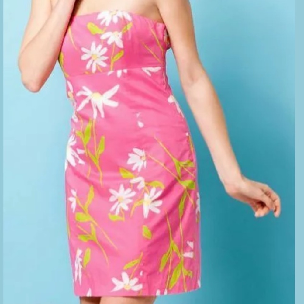 Lilly Pulitzer Franco Dress Hotty Pink Twirlers - Picture 1 of 6